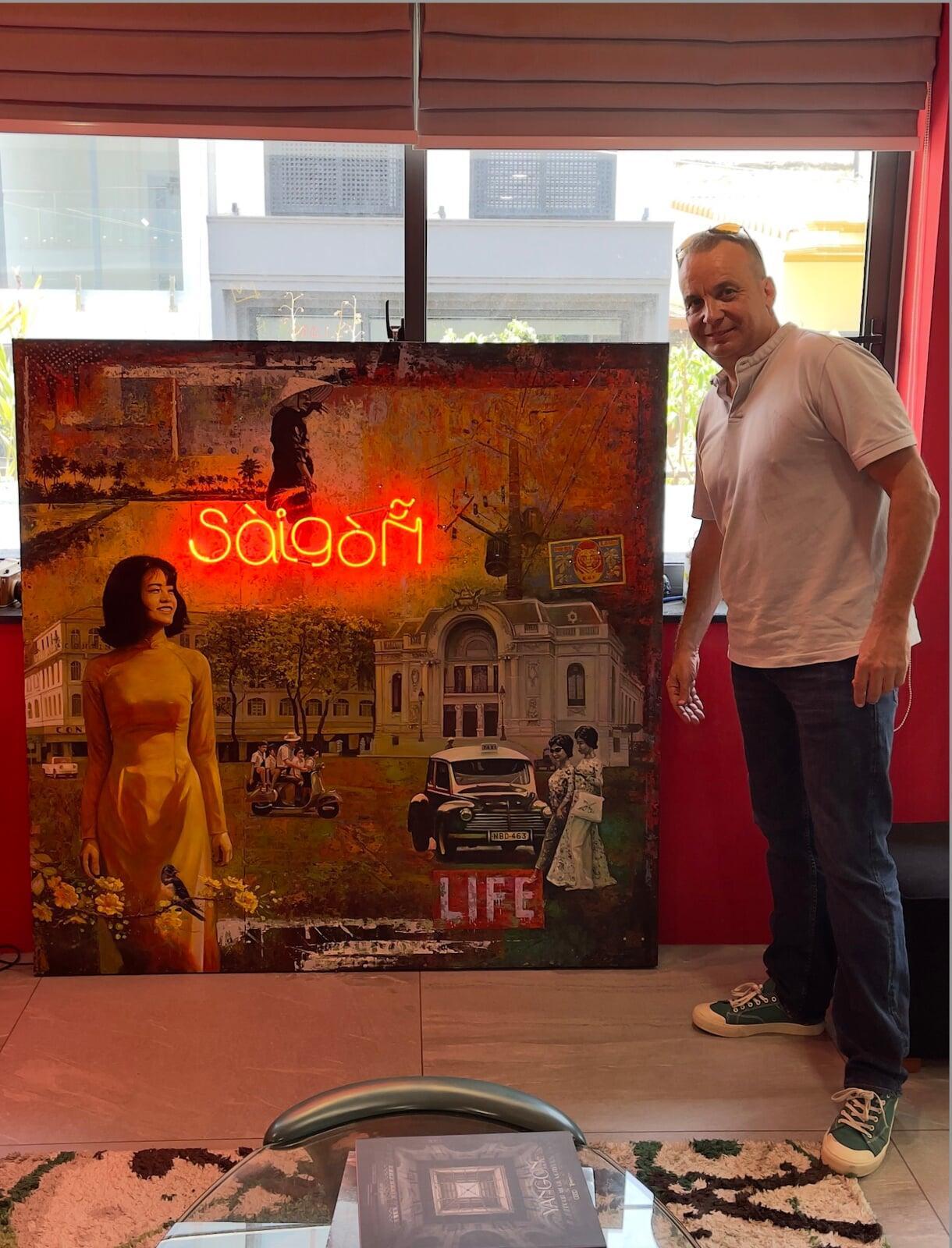 Oil Painting Pop Cultures Asia by Jerome Peschard Aka Skullface JP arts